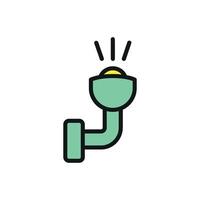 Modern graphic concept featuring a simple wall light icon design vector