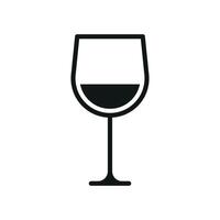 Concept graphic highlighting a simple and modern wine glass icon design vector