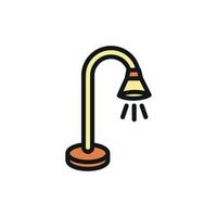 This floor lamp icon highlights a sleek and minimalistic approach blending basic and contemporary design elements vector