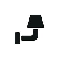 Wall light icon design in a clean and modern graphic concept vector