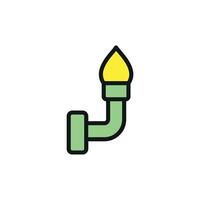Simple and sleek graphic concept of a modern wall light icon design vector