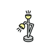 A floor lamp icon embodies simplicity and modernity in a cohesive and visually appealing graphic design vector