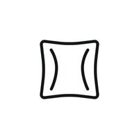Simple and sleek graphic concept of a modern throw pillow icon design vector
