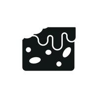 A brownies design created in a modern and simple style highlights the desserts layered profile and fudgy texture using soft gradients and clean visuals vector