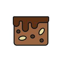 A modern graphic of brownies combines neutral tones flat layers and sleek contours to evoke the delicious essence of this classic treat in a timeless way vector