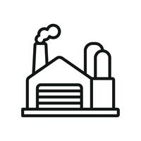 Factory building icon design in a clean and modern graphic concept vector