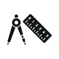 Basic ruler for mathematic in simple concept vector