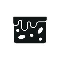 A modern depiction of brownies uses smooth shapes clean textures and muted color schemes to present the dessert in a fresh and sophisticated way vector