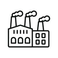 Concept graphic highlighting a simple and modern factory building icon design vector