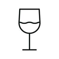 Simple and sleek graphic concept of a modern wine glass icon design vector