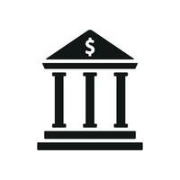 Modern graphic concept showcasing a simple bank building icon design vector