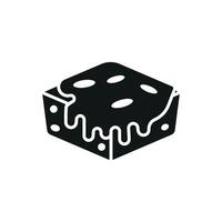 A minimalist brownies graphic portrays its indulgent layers with sharp edges neutral tones and a smooth aesthetic for contemporary design applications vector