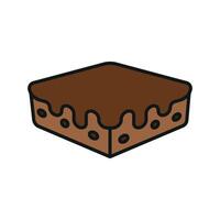 A brownies design created in a modern and simple style highlights the desserts layered profile and fudgy texture using soft gradients and clean visuals vector