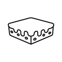 A brownies design in simple and modern style strips away unnecessary details focusing on the iconic fudgy appearance and its perfect symmetry vector