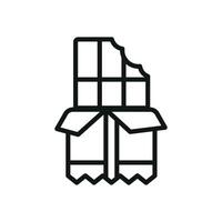 A chocolate bar illustration in a modern and simple design emphasizes clean edges geometric precision and subtle textures that highlight its iconic rectangular shape vector