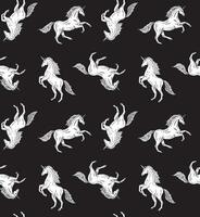 Pattern of unicorns vector