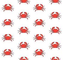 Seamless pattern of hand drawn sketch crab vector