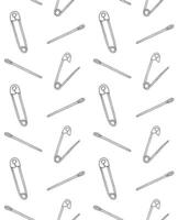 Seamless pattern of sketch English pin vector