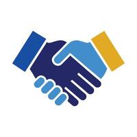 Business Partnership Handshake Icon Minimalist Design. vector