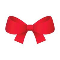 red bow isolated on white background illustration vector