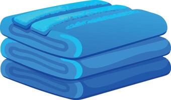 Stack of soft blue towels creating relaxing spa ambiance vector