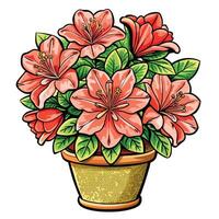 Serene Azalea Scene vector