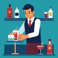 A Day in Bar Flat vector