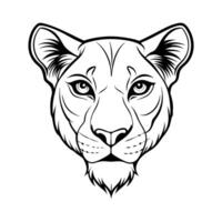Lioness Drawings for Coloring Fun vector