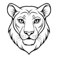 Free Lioness Outline Templates vector