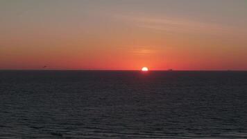 Sunset Over the Atlantic Ocean in the Strait of Gibraltar video