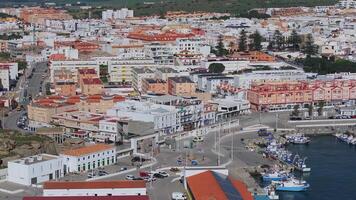 Aerial View of Tarifa's Marina and Andalusian Architecture video