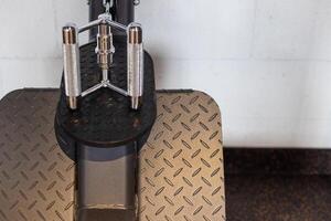 Metal handle for strength exercise of traction on the simulator photo