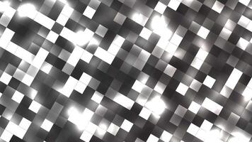 Grayscale pixelated pattern with bright highlights. Suitable for digital backgrounds, techthemed designs, futuristic concepts, and abstract visuals. 4k animation video