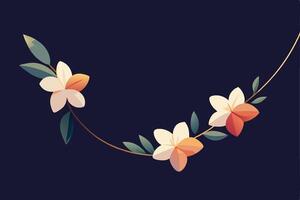 Minimal String of Tropical Flowers Forming a Lei vector