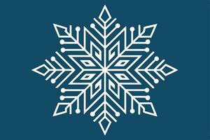 Intricate Snowflake Design vector