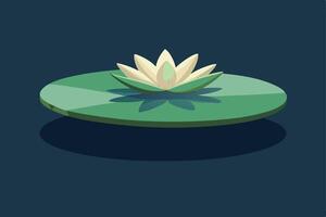 Minimal Tropical Lily Pad with Soft Edges vector