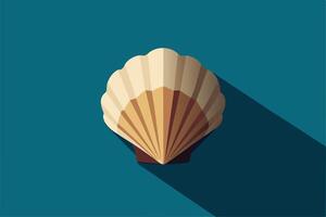 Minimal Hand-Drawn Seashell with Fine Details vector