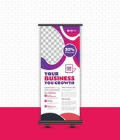Corporate Roll Up Banner Signage Standee Minimal Design Template vector