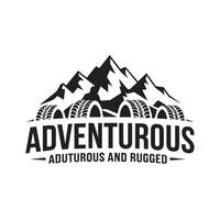 Adventurous Rugged Terrain Logo Design vector