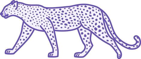 Colored Leopard Icon. Illustration. Predatory Mammal, Leopard, Wild Cat. Symbol of Ferocity and Fearlessness. Animal Concept vector