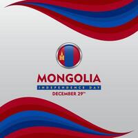 the flag of mongolia is on a red and blue background vector