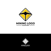 mining logo design template vector