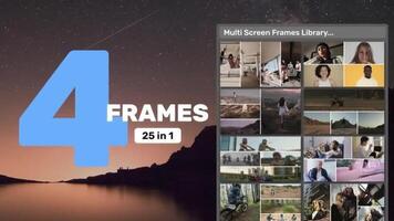 Multi Screen Frames Library - 4 Frames motion_graphic