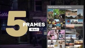 Multi Screen Frames Library - 5 Frames motion_graphic