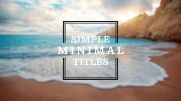 Simple Minimal Titles motion_graphic
