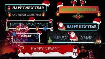 4k Christmas and New Year Lower Thirds motion_graphic