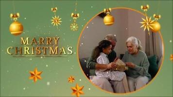 4k alegre Natal e feliz Novo ano apresentação de slides motion_graphic