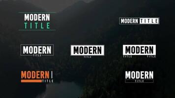 Simple Modern Title motion_graphic