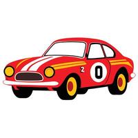 A cartoon race car with the number 0 on it vector