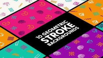 The Geometric Stroke Backgrounds motion_graphic